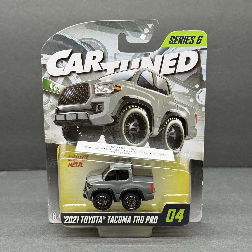 2025 MGA Car Tuned Series 6 '2021 Toyota Tacoma TRO PRO #04 Grey 1/64 Diecast